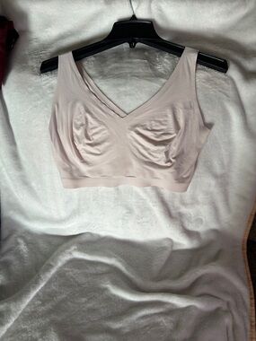 Seamless V-Neck Wireless Bra - Light Blush Sz XXL by Soma